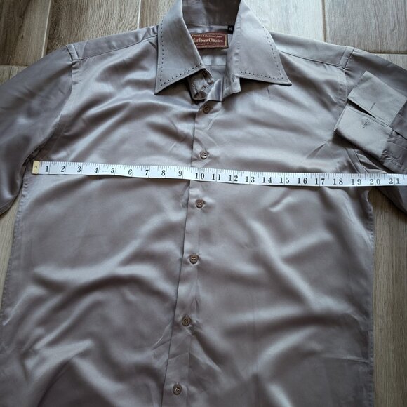 Marlboro Classics Gray 100% Cotton Dress Shirt XL Cowboy Collar - Picture 6 of 6